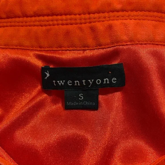 Twenty one Sheer Ruffled Dress Size Small Coral - Picture 4 of 6